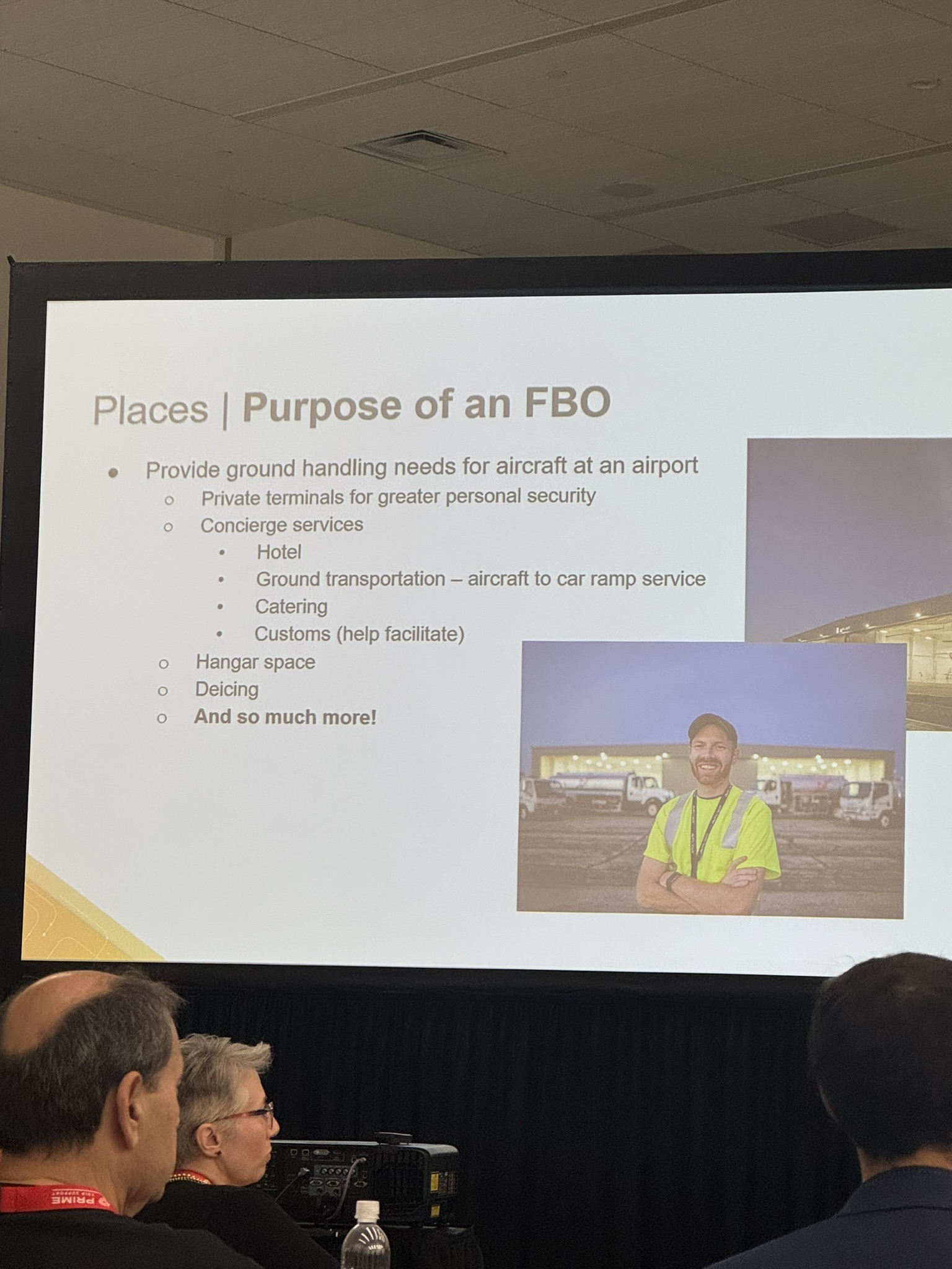 Attending informative and networking sessions about FBOs
